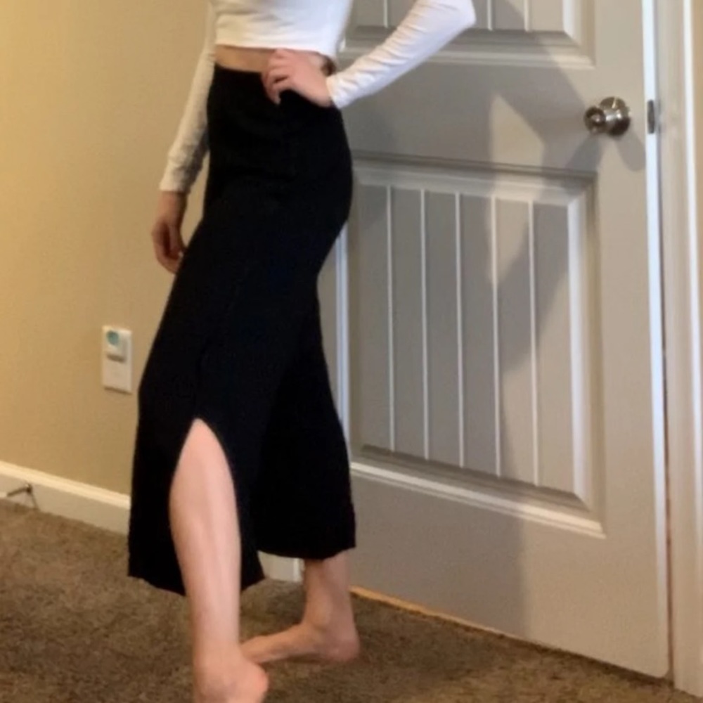 NWT Mod Ref wide leg viscode lounge pants with side slit